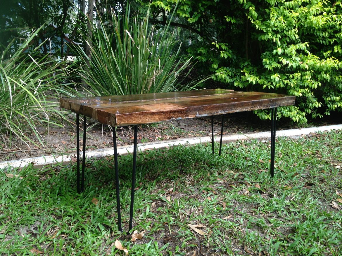 DIY How to make a Recycled Wood Table with Hairpin Legs Woody World