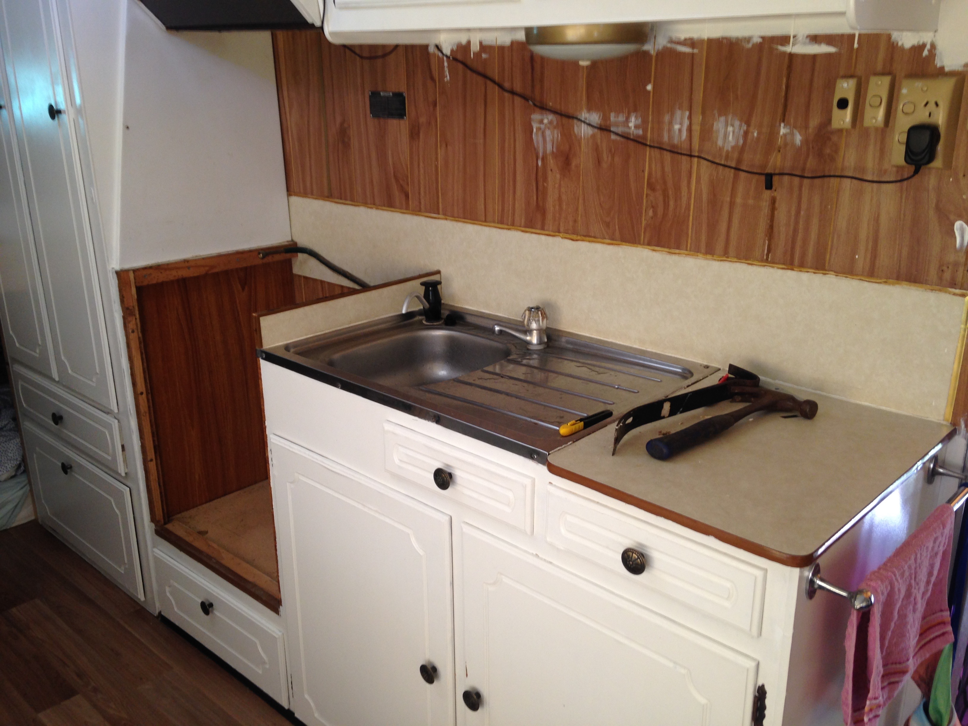 DIY Caravan Renovation Kitchen Woody World Packer